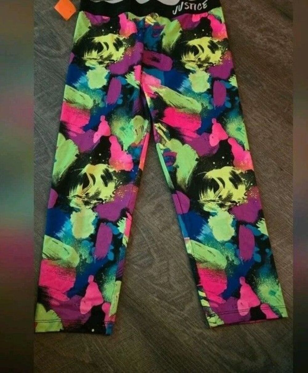 Justice Colorful Athletic Leggings YOUTH GIRLS 18/20